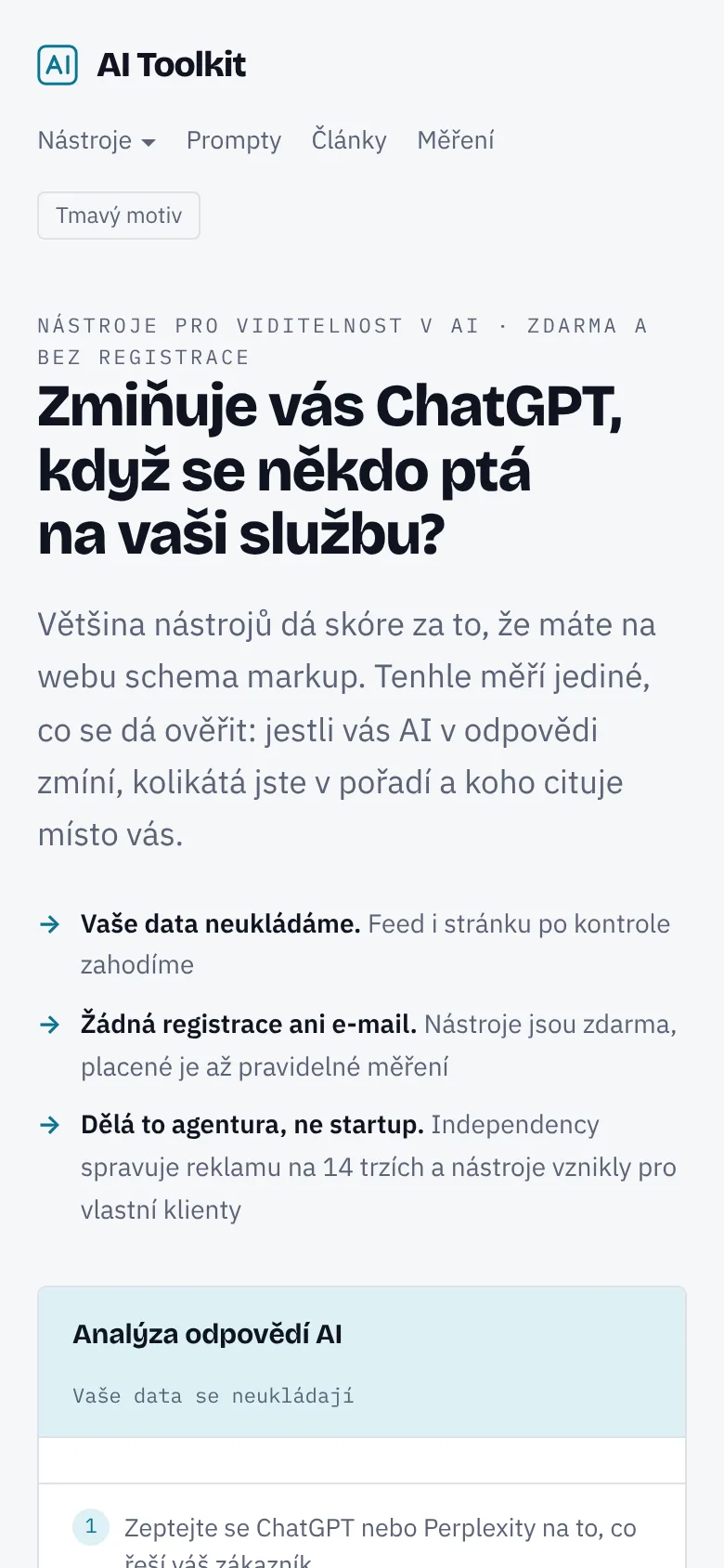 AI Toolkit: pět nástrojů zdarma, mobilní verze