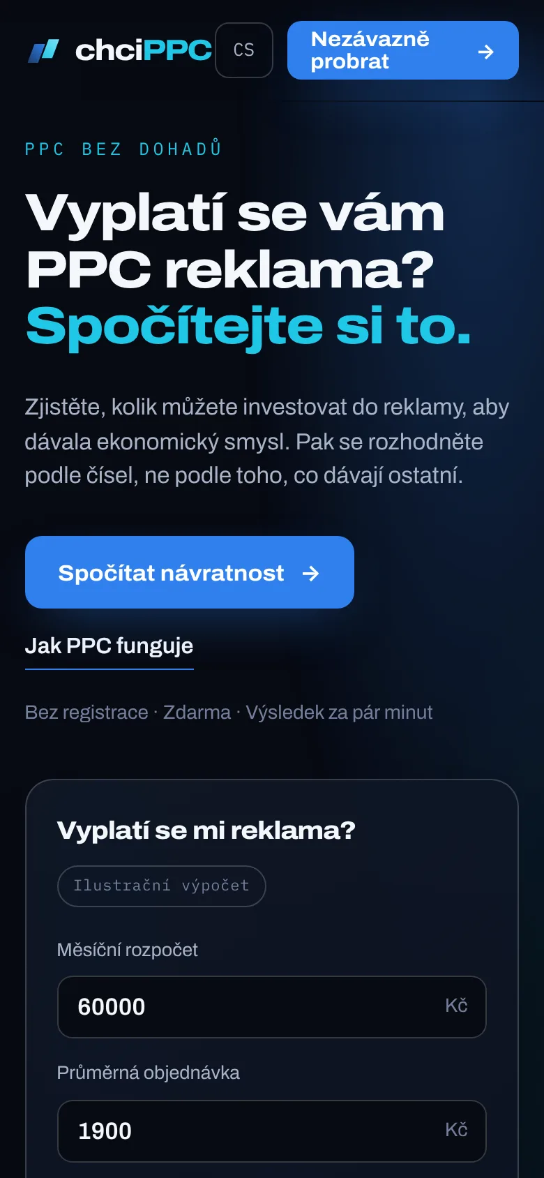Chci PPC: vzdělávací web v sedmi jazycích, mobilní verze