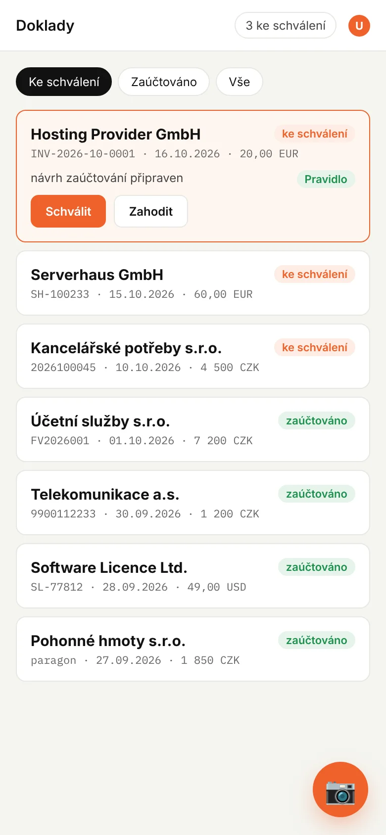 Účtobot: účetnictví, které se účtuje samo, mobilní verze